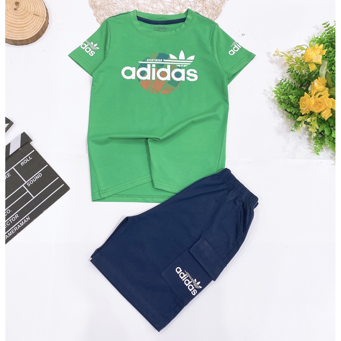 Bộ bé trai in hình adidas túi hộp-ĐỒ BỘ XUÂN HÈ BÉ TRAI